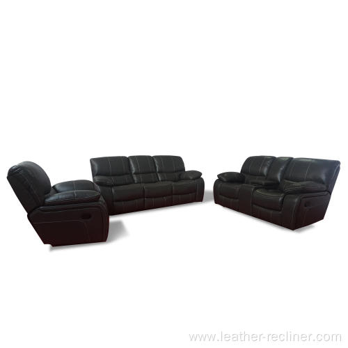 Reclining Leather Sofa European Luxury Living Room Modern